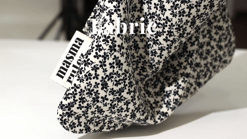 ◆masmarulez◆ Rabbit eco bagblack flower 5011165830 Rabbit eco bag_black flower : Masmarulez [마스마룰즈]
